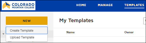Create a Template Create a Template