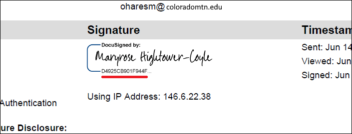 Reviewing Signature IDs in Certificate Reviewing Signature IDs in Certificate